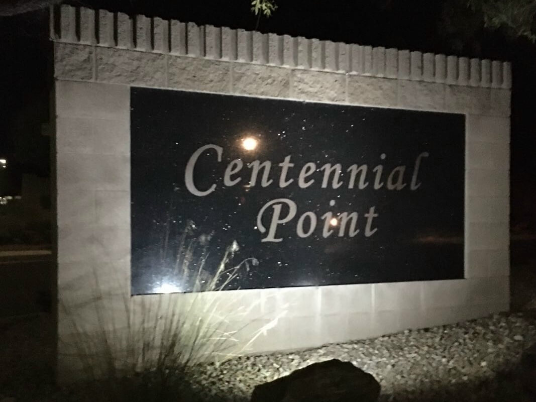 G3-SC Monument Sign-Centennial Point Night
